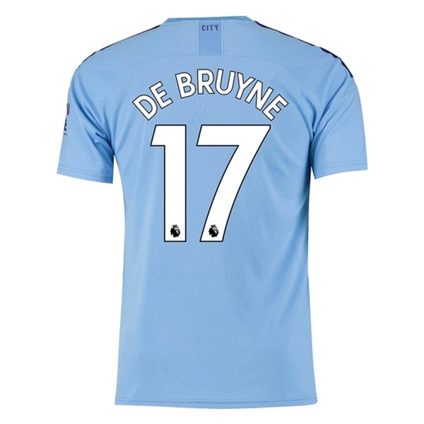 Camiseta Manchester City NO.17 De Bruyne 1ª 2019-2020 Azul